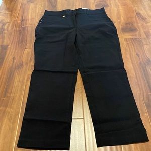 14 short black JM collection jeans curvy fit straight leg comfort waistband.